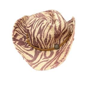 Academy Fits Taylor Made Zebra Glitz Cowboy Hat, a straw-style western hat Size